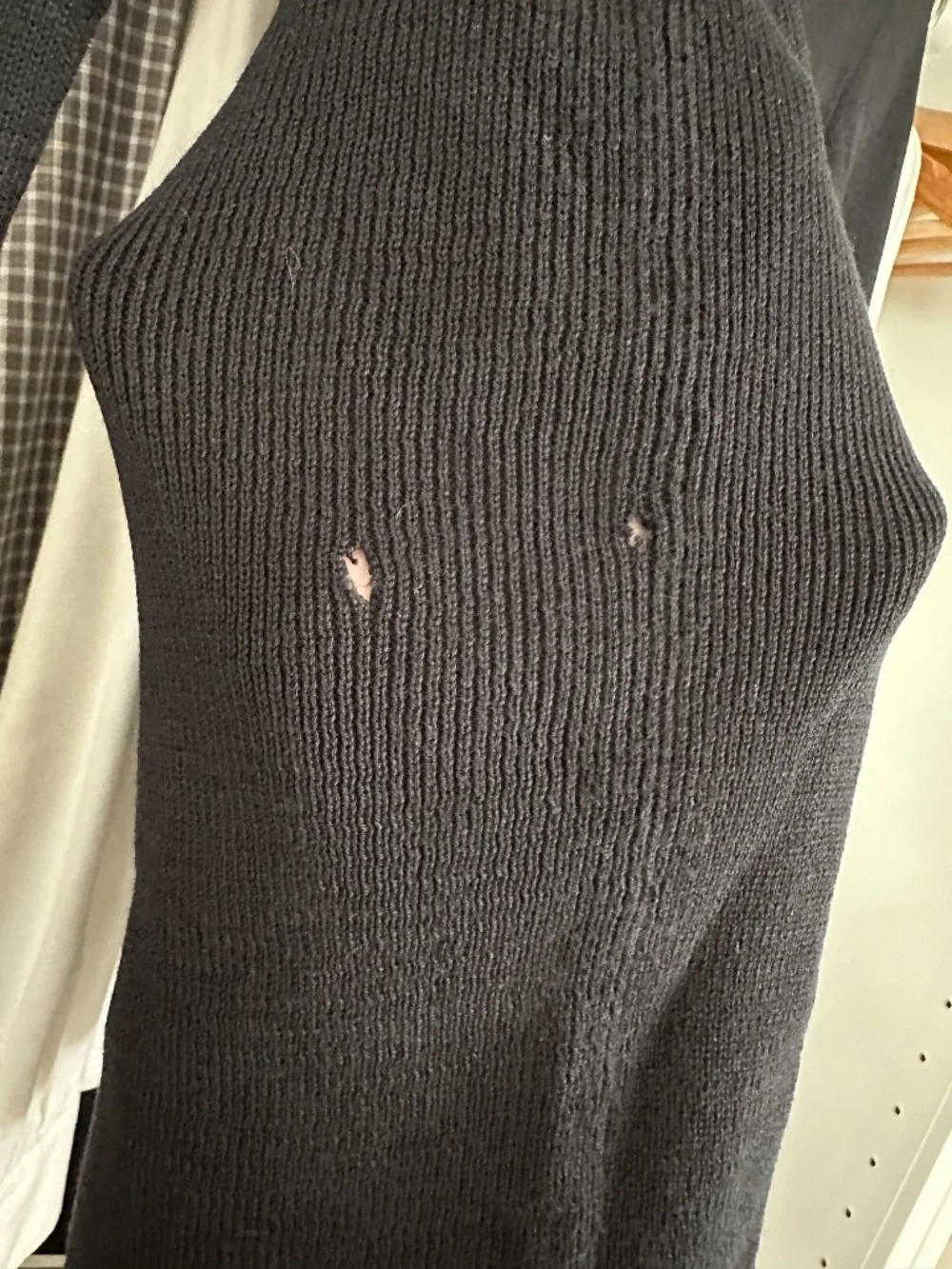 Sezane black mock-neck knit